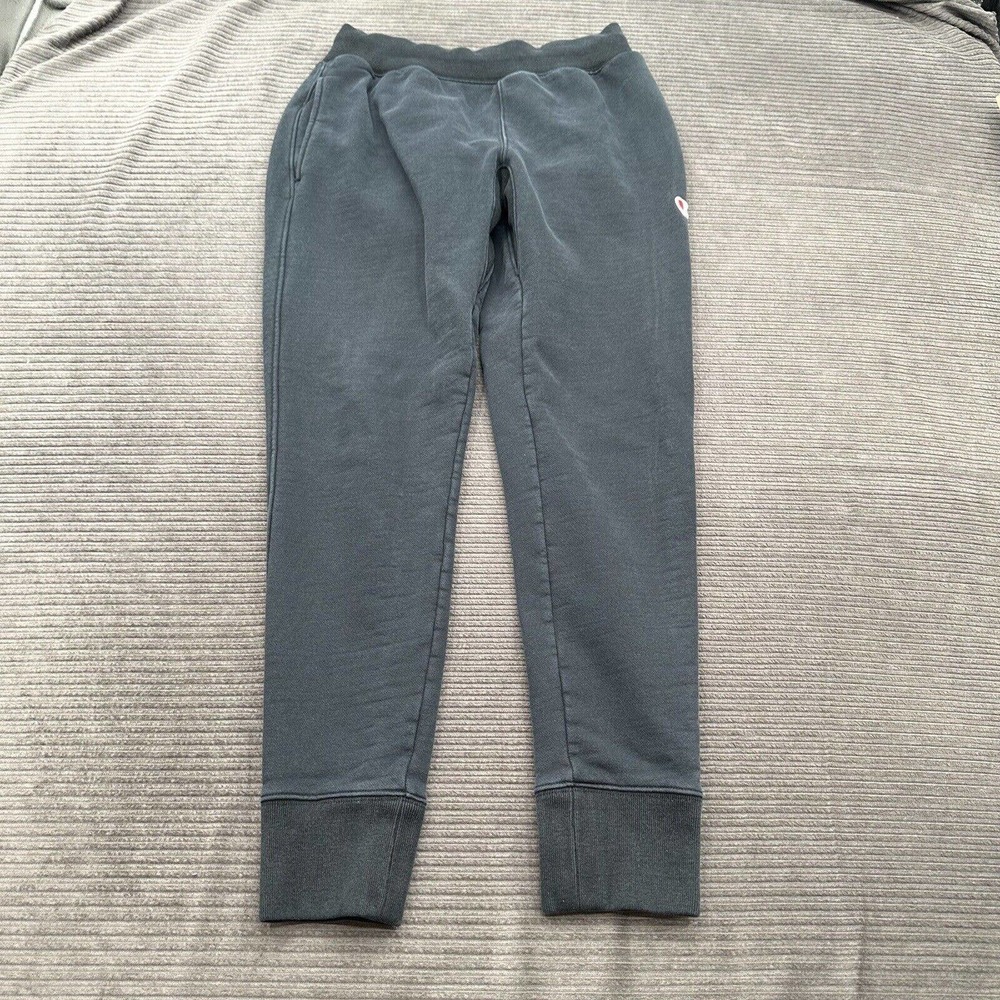 Champion Reverse Weave Sweatpants Men Size Medium Black‎ Cotton Gym Training.